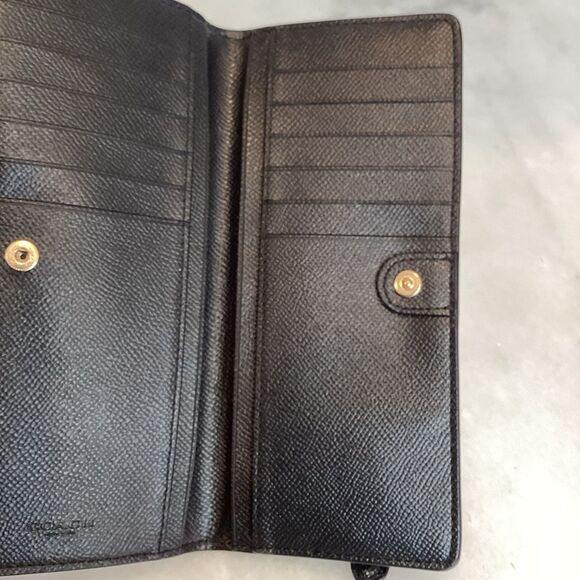 Coach Cross Grain Leather Slim Sleek Wallet - Picture 13 of 16